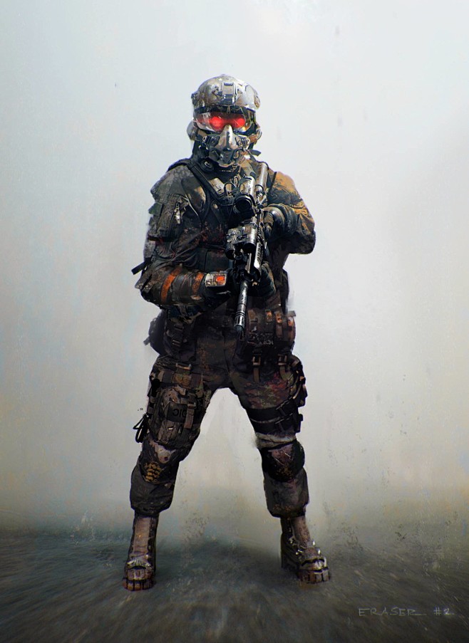 j-士兵,战士,枪手,丧尸