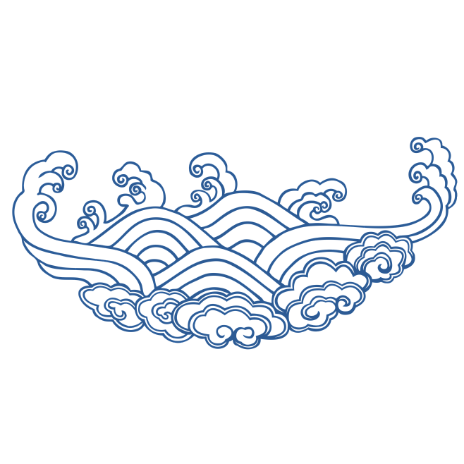 中国古风传统纹样祥云海浪免抠透明图案ai矢量45