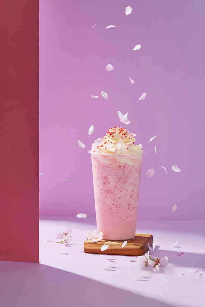 3000x4500樱花冰淇淋抖音爆款网红奶茶鲜榨果汁甜品水果茶饮美团外卖