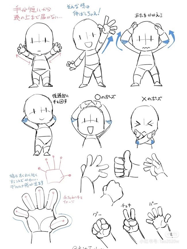 q版人物教程来咯还有一些常用动作奥快一起半次元acg爱好者社区