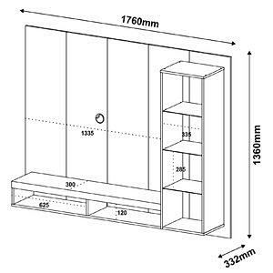 电视柜的实际尺寸解析图设计参考