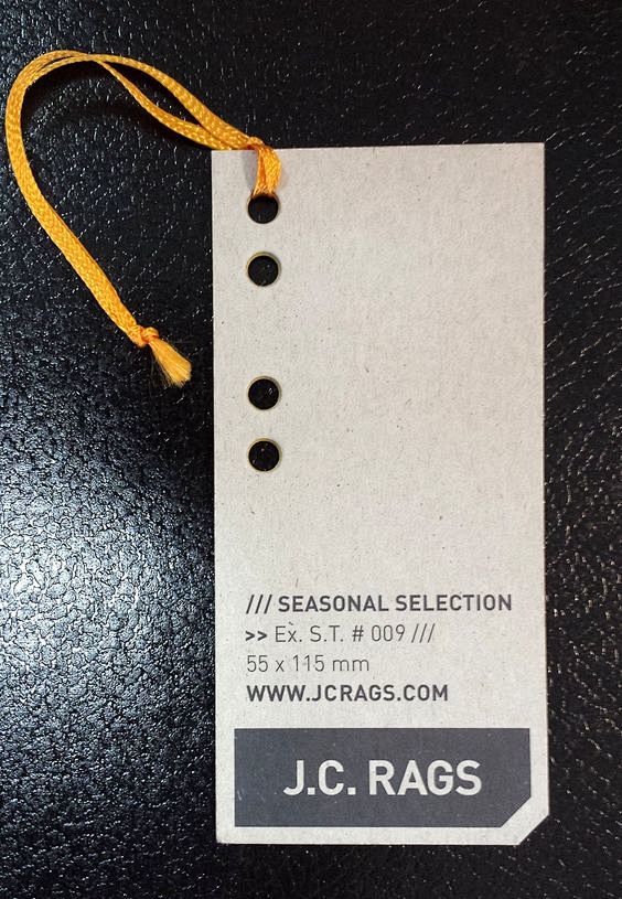 J.C. RAGS #hangtag
