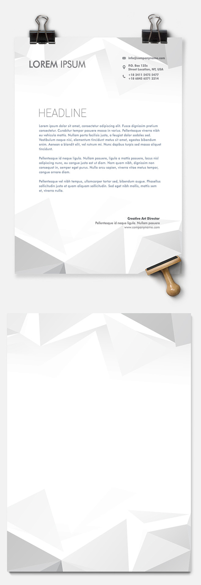 商务灰色aiword信纸文档背景模板