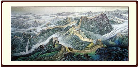 timg人民大会堂长城油画1212