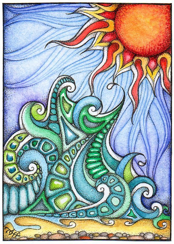 随ta吧采集到【插画】彩色线描