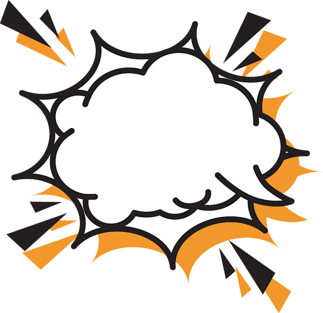 对话气泡插画爆炸png