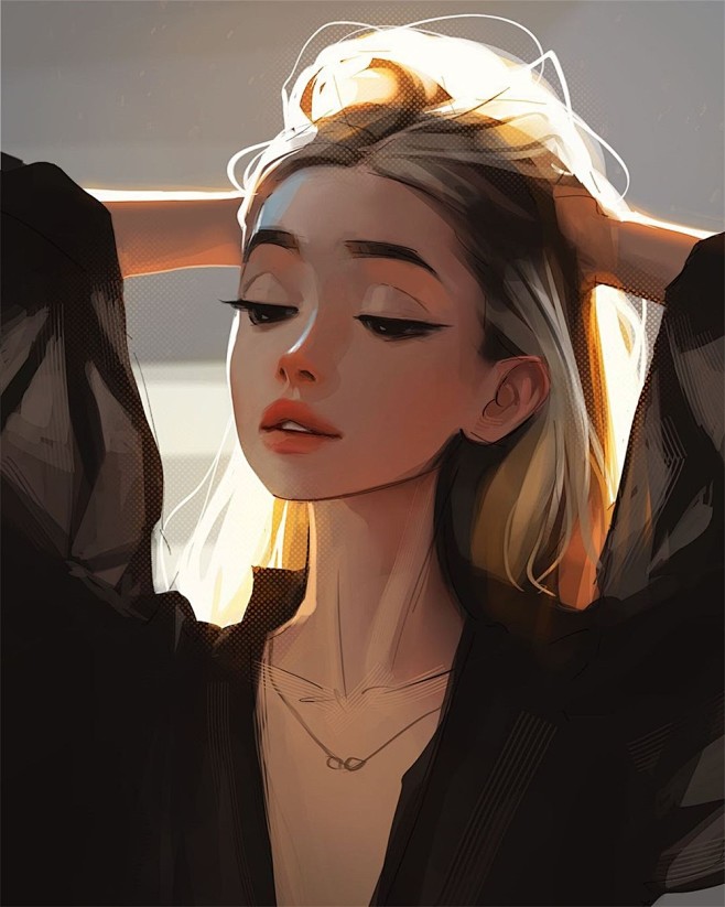 插画师samyang笔下的少女肖像