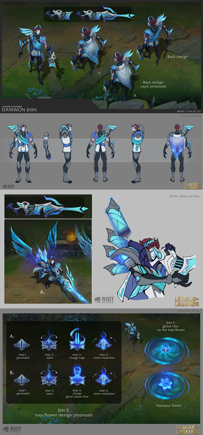 s10dwg冠军皮肤烬角色设计图拳头riot原画设计师朱利安德雷依画作