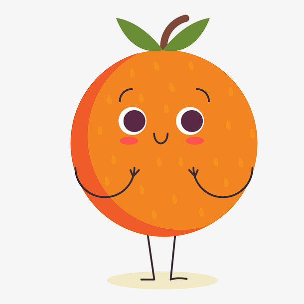 橙色橘子水果高清素材卡通橘子卡通水果可爱表情背景装饰免抠png设计