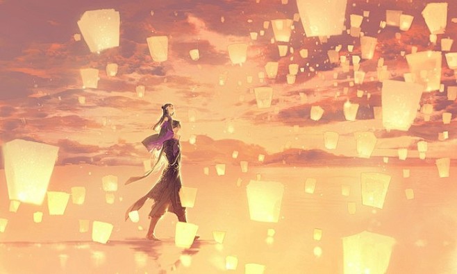 小燕下次中秋节我们还来放孔明灯好么嗯你要是想我每年都陪你