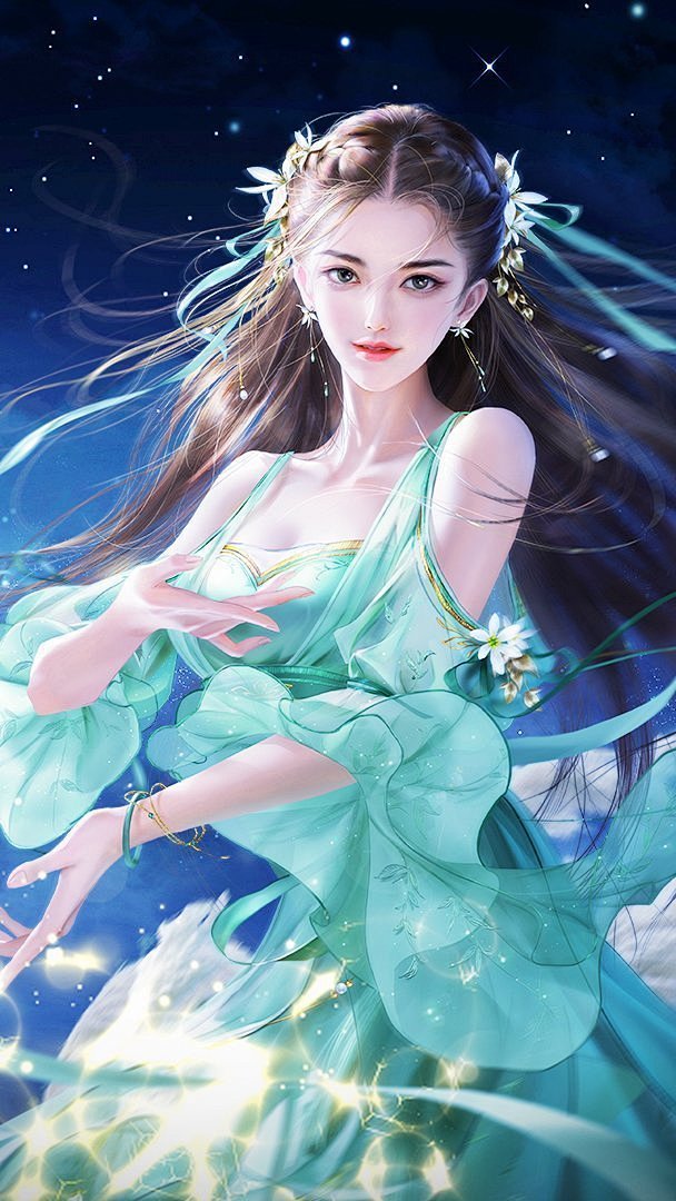 09-03 12:24:12#碧瑶4喜欢素材采集-玄幻美女月夜啸声同采自duitang