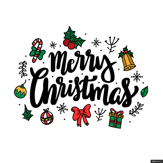 圣诞快乐字形 圣诞快乐字体 圣诞快乐背景 圣诞装饰图 手绘圣诞字体