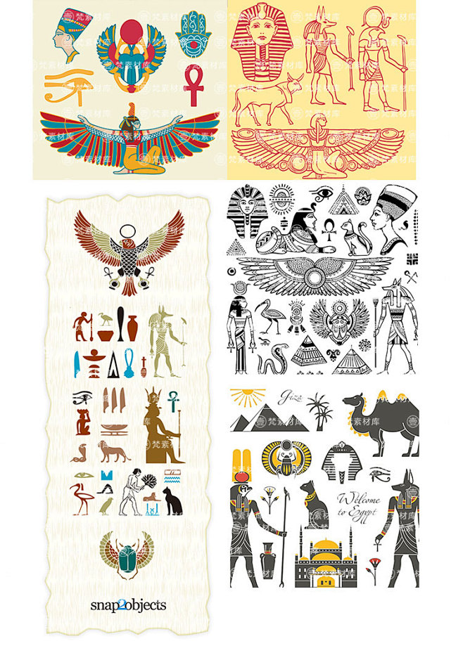 埃及旅游文化金字塔法老木乃伊等元素epsai矢量格式设计素材淘宝网