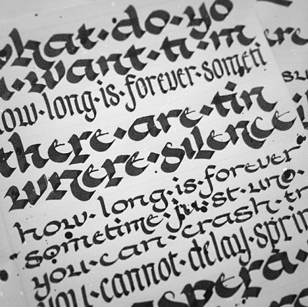 美妙的英文书法练习。