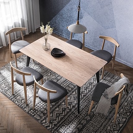 优梵艺术barbizon北欧木餐桌子简约4人小歺桌餐台后现代轻奢家具