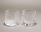日本小松 诚设计 COM “Old Fashioned” 扭纹设计 玻璃杯 