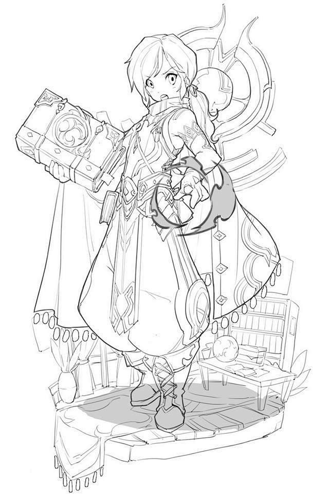 原画素材第六波人物线稿这样的美可否接受