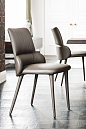 This contemporary dining chair has a unique backrest designed by Cattelan Italia. Available from IQ Furniture.