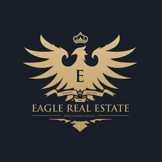 皇冠黄色老鹰标志图片