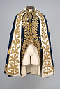 GENTS FRENCH METALLIC EMBROIDERED COURT CAPE, LATE 18th - EARLY 19th C