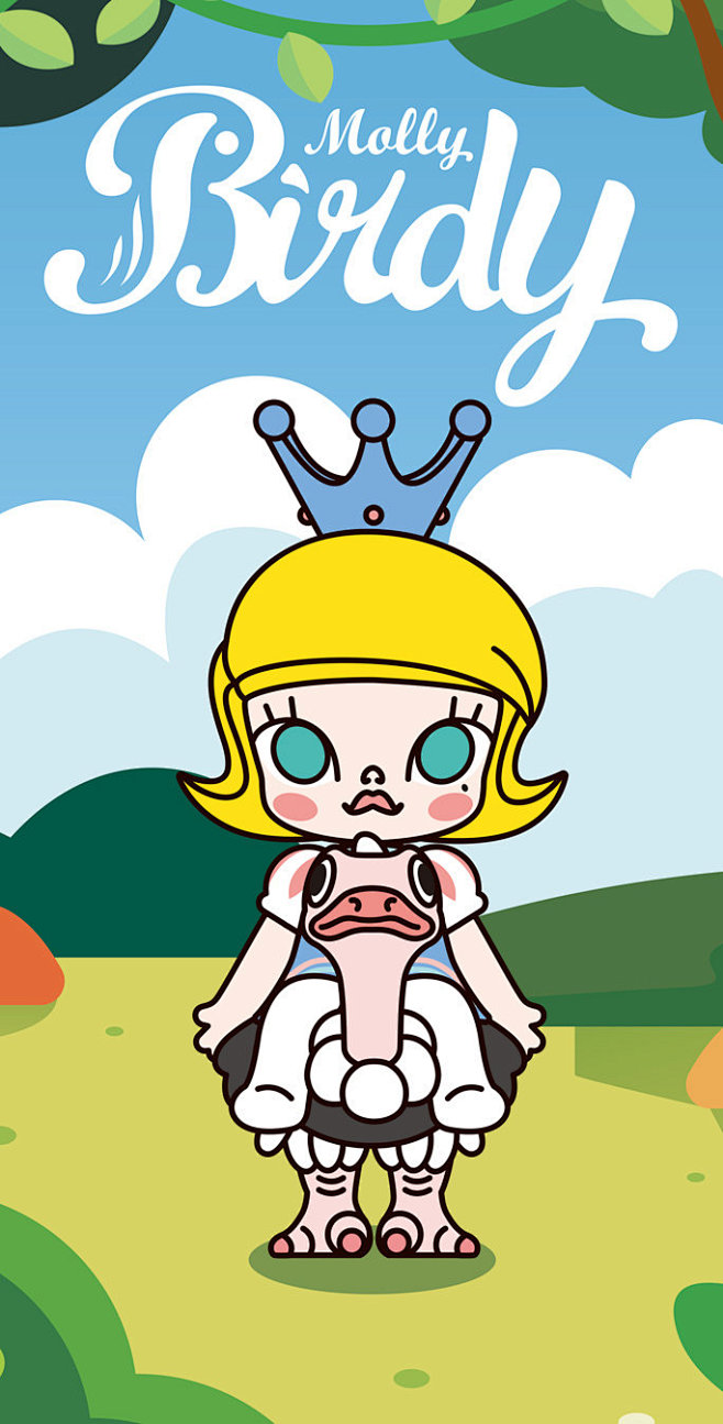 叮咚molly小鸟系列的手机壁纸上线啦