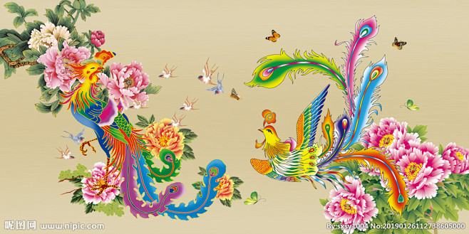 吉祥如意凤凰图