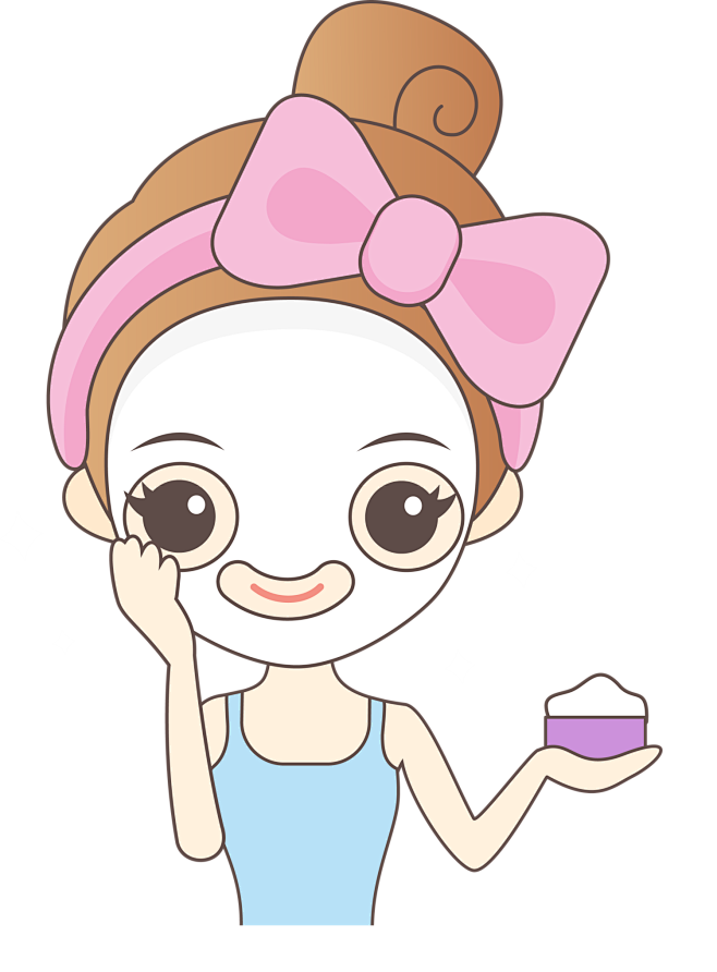 卡通面膜女孩1500x2034
