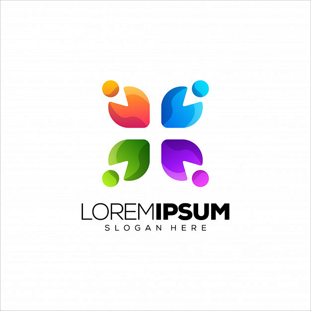 peoplelogotemplate集体团结合作