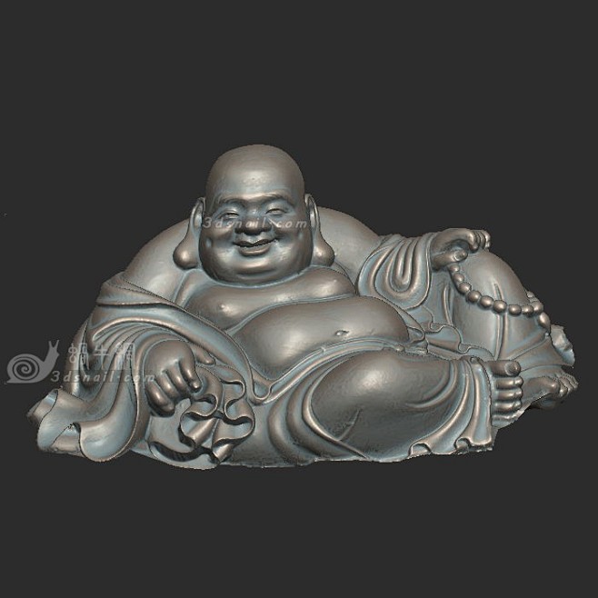 侧卧弥勒佛3d打印模型佛像3d模型弥勒站像大日如来笑面佛3dsnail模型