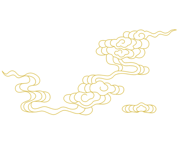 金色线条祥云装饰元素免抠png图片壁纸