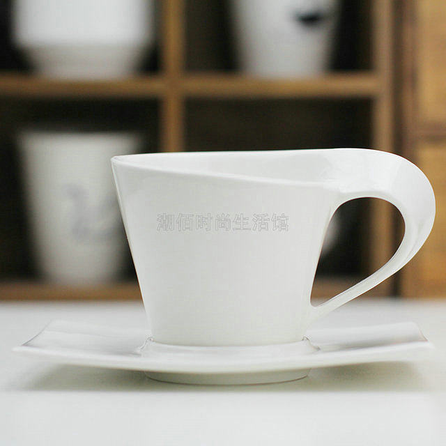 欧英式骨陶瓷咖啡杯碟 时尚创意简约茶杯 