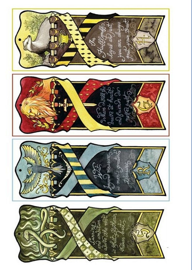 橡皮章哈利波特书签的a4素材蘑菇diy手工坊出品