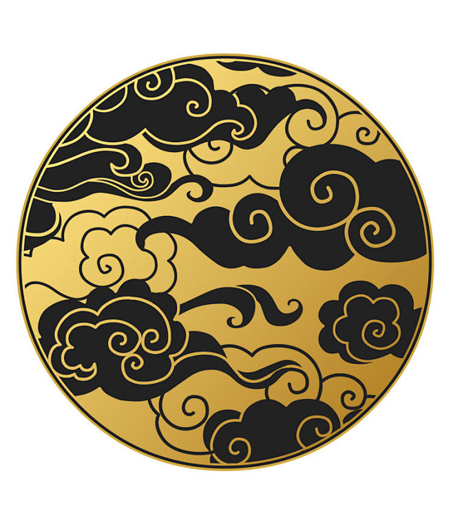 创意线条大气传统高端古典中式云纹图腾背景矢量元素设