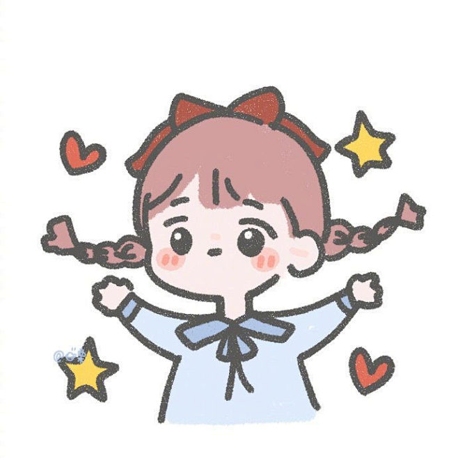 可爱女生头像,手绘卡通人物创意头像_卡通_手绘_相机_贴纸_小红书