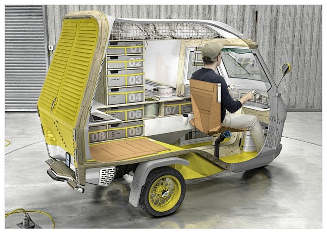 三轮车房2bufalino用三轮车做成的房车