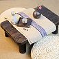 日式实木炕桌 烧桐木炕几茶桌 床上桌飘窗桌 榻榻米桌茶几
