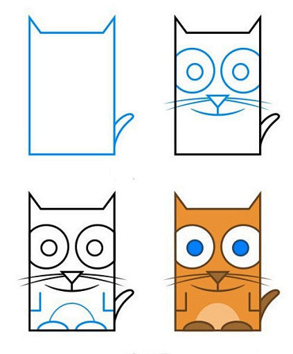 妈妈育儿课堂一个长方形能用来干什么呢快来看看下面的简笔画用一个长