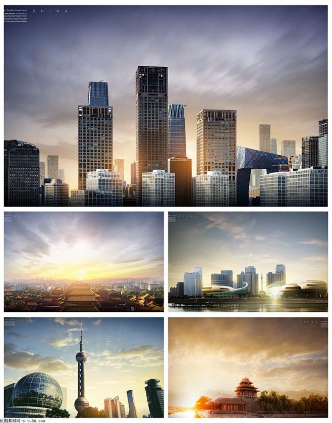 背景psd素材 - 设计素材 - 比图素材网cs-城市建筑大楼大厦怒叉叉同采