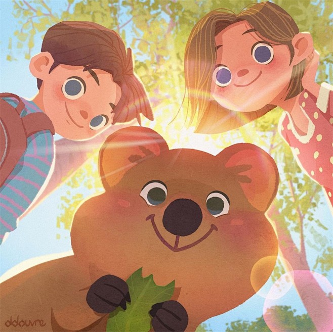 com : 画师 ddouvre 的治愈系插画绘画作品 676