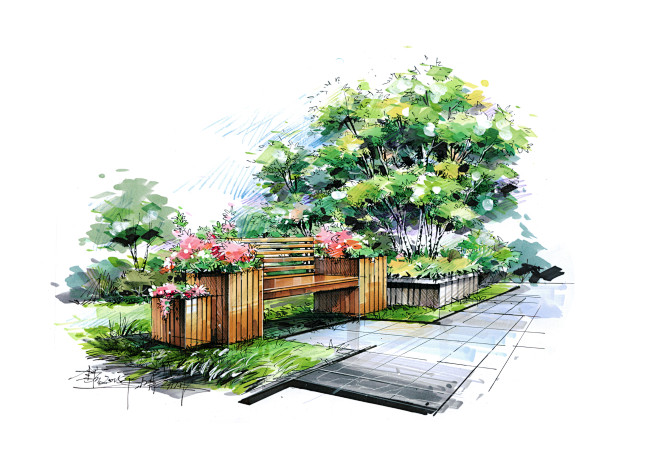 李虎马克笔表现