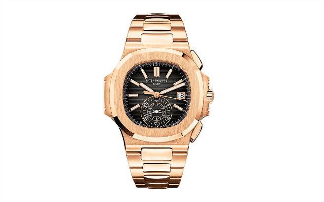 patekphilippe百达翡丽nautilus系列日期显示纯金计时腕表59801r001
