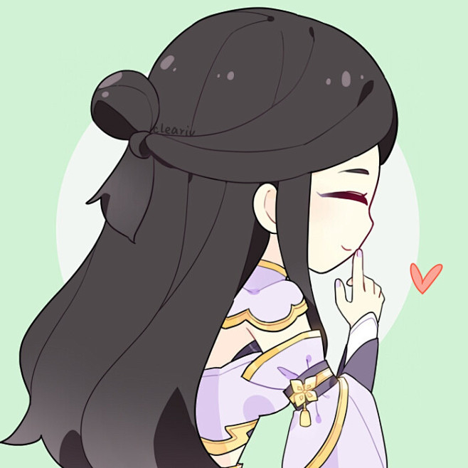 王者荣耀露娜紫霞仙子q版情侣头像cp