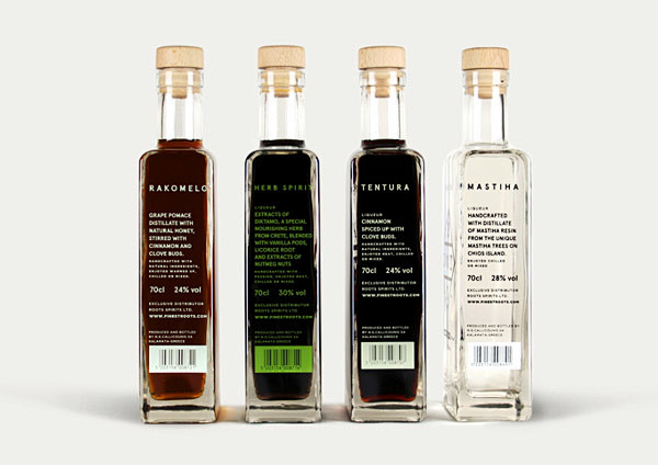 希腊roots系列高档酒包装设计