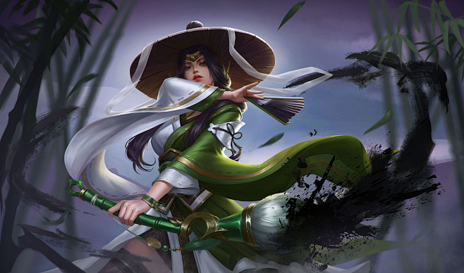 插画王者荣耀上官婉儿蓝色发辫的插画pixiv