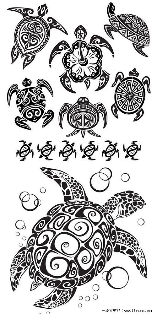 10:29:252张乌龟图腾矢量素材47喜欢插画疯狂的鸟蛋同采自www