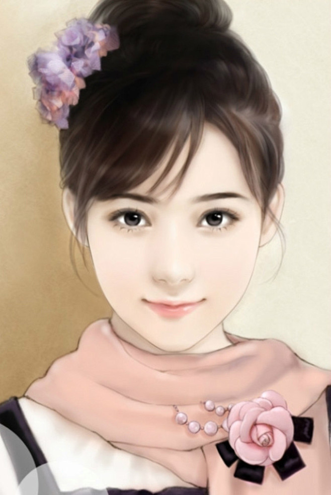 com 手绘现代美女. duitang.
