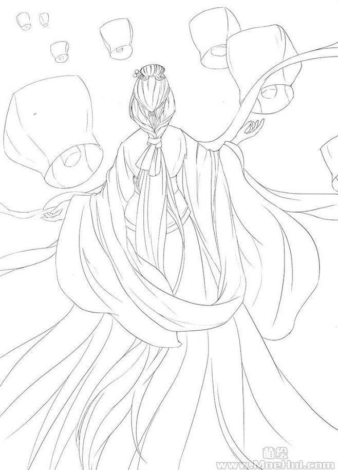 新手练习线稿古风线稿集i48p