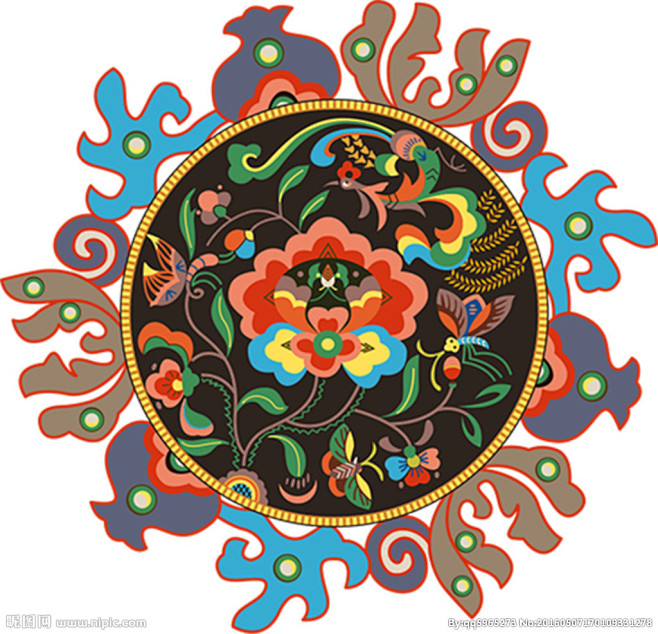 藏族少数民族花纹