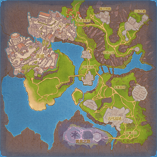 圣斗士圣域地图图片