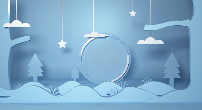 剪纸风儿童服装可爱卡通背景练习